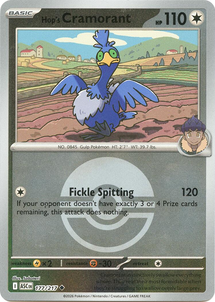 Hop's Cramorant (177/217) (Poke Ball) [Mega Evolution: Ascended Heroes] - The Mythic Store | 24h Order Processing