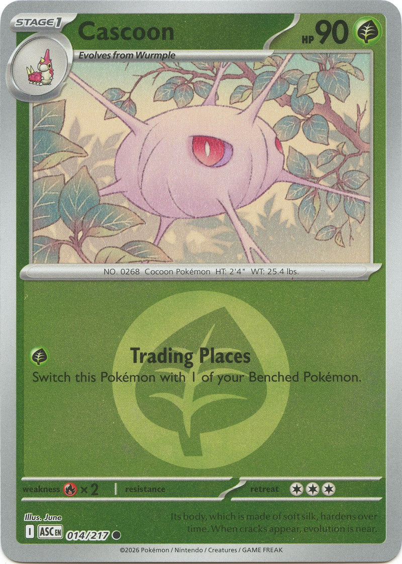 Cascoon (014/217) (Energy Symbol Pattern) [Mega Evolution: Ascended Heroes] - The Mythic Store | 24h Order Processing
