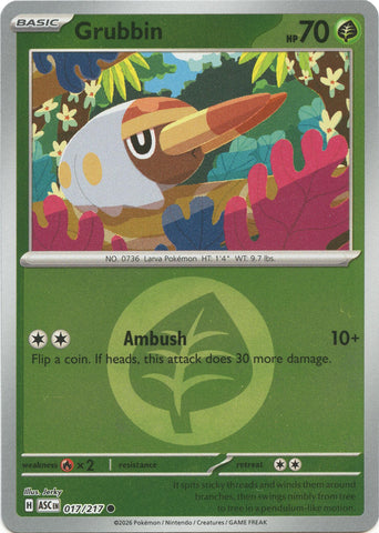 Grubbin (017/217) (Energy Symbol Pattern) [Mega Evolution: Ascended Heroes] - The Mythic Store | 24h Order Processing