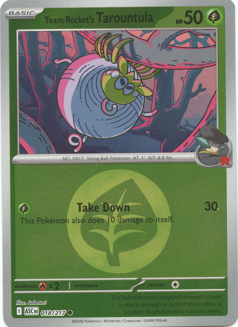 Team Rocket's Tarountula (018/217) (Energy Symbol Pattern) [Mega Evolution: Ascended Heroes] - The Mythic Store | 24h Order Processing