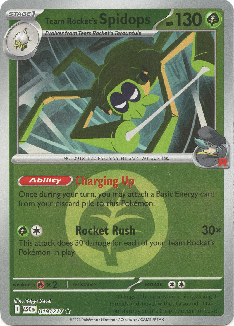 Team Rocket's Spidops (019/217) (Energy Symbol Pattern) [Mega Evolution: Ascended Heroes] - The Mythic Store | 24h Order Processing