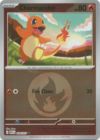 Charmander (020/217) (Energy Symbol Pattern) [Mega Evolution: Ascended Heroes] - The Mythic Store | 24h Order Processing