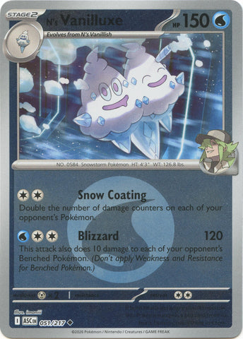 N's Vanilluxe (051/217) (Energy Symbol Pattern) [Mega Evolution: Ascended Heroes] - The Mythic Store | 24h Order Processing