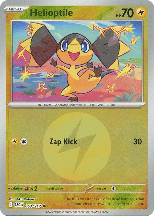 Helioptile (063/217) (Energy Symbol Pattern) [Mega Evolution: Ascended Heroes] - The Mythic Store | 24h Order Processing