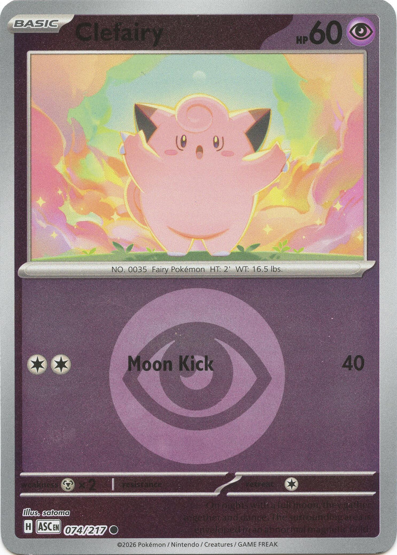 Clefairy (074/217) (Energy Symbol Pattern) [Mega Evolution: Ascended Heroes] - The Mythic Store | 24h Order Processing
