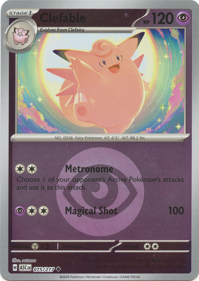 Clefable (075/217) (Energy Symbol Pattern) [Mega Evolution: Ascended Heroes] - The Mythic Store | 24h Order Processing
