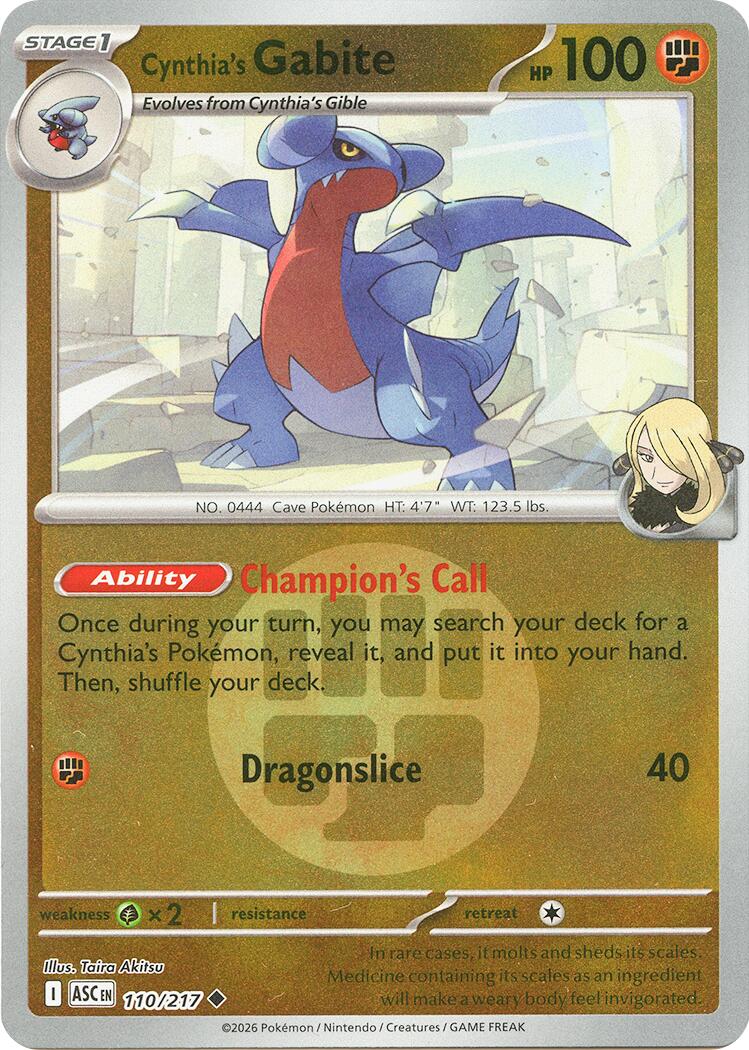 Cynthia's Gabite (110/217) (Energy Symbol Pattern) [Mega Evolution: Ascended Heroes] - The Mythic Store | 24h Order Processing