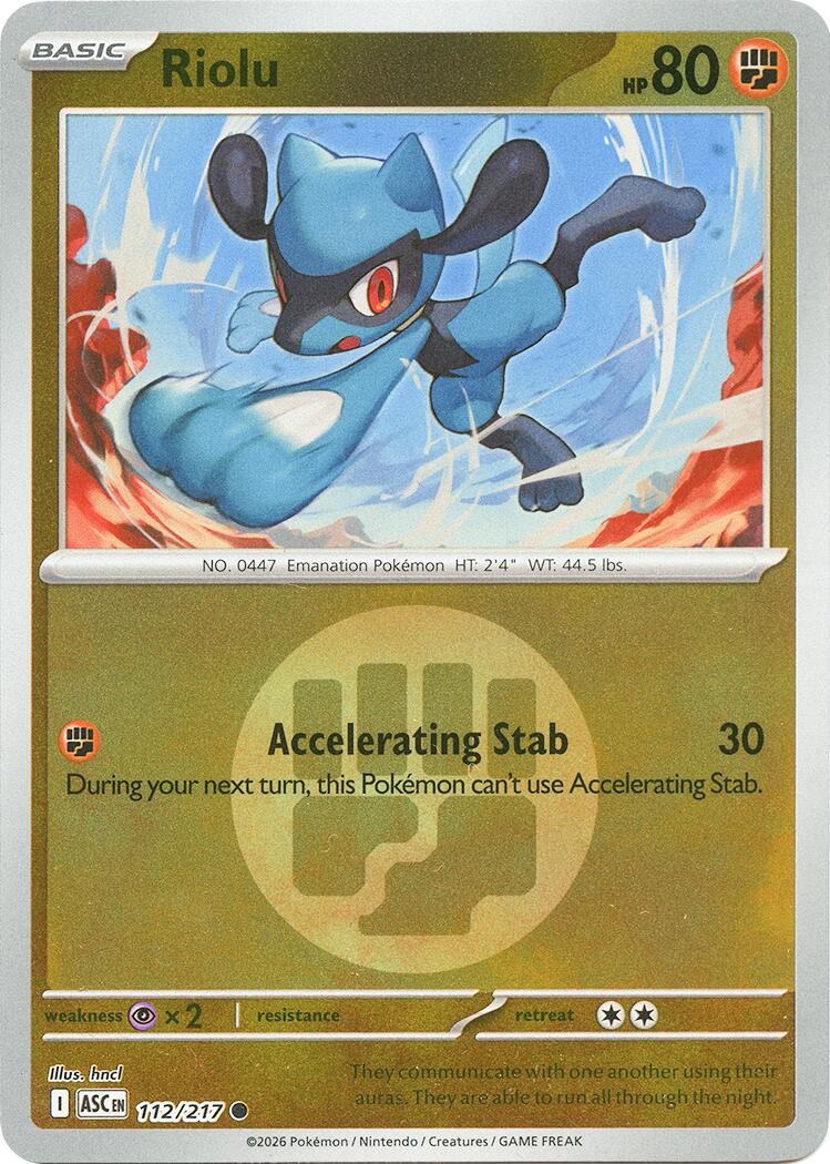 Riolu (112/217) (Energy Symbol Pattern) [Mega Evolution: Ascended Heroes] - The Mythic Store | 24h Order Processing