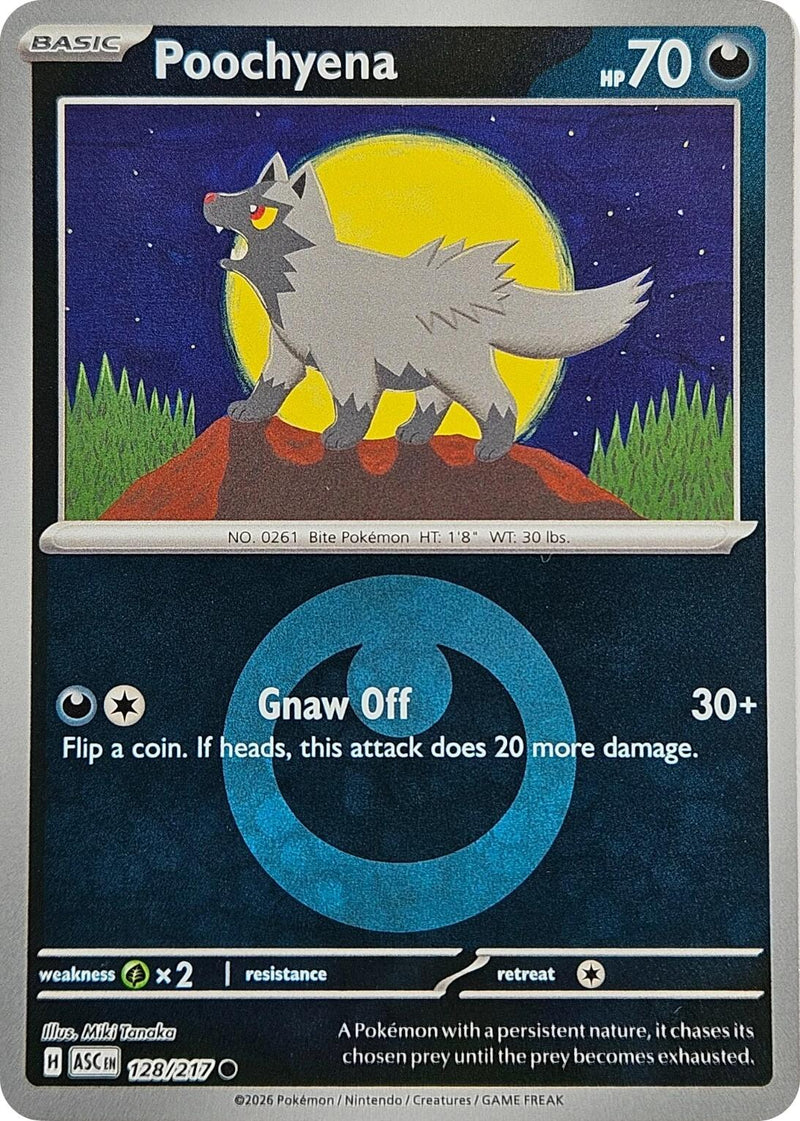 Poochyena (128/217) (Energy Symbol Pattern) [Mega Evolution: Ascended Heroes] - The Mythic Store | 24h Order Processing