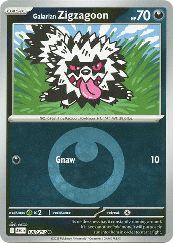 Galarian Zigzagoon (130/217) (Energy Symbol Pattern) [Mega Evolution: Ascended Heroes] - The Mythic Store | 24h Order Processing