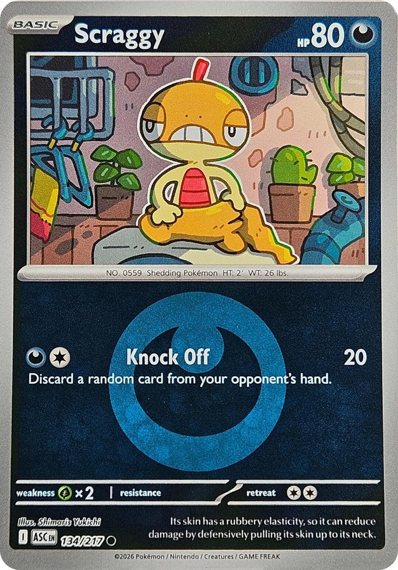 Scraggy (134/217) (Energy Symbol Pattern) [Mega Evolution: Ascended Heroes] - The Mythic Store | 24h Order Processing
