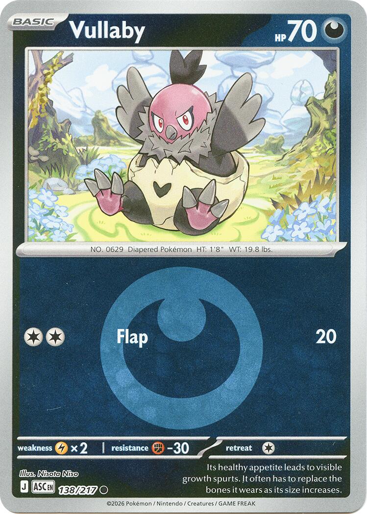 Vullaby (138/217) (Energy Symbol Pattern) [Mega Evolution: Ascended Heroes] - The Mythic Store | 24h Order Processing