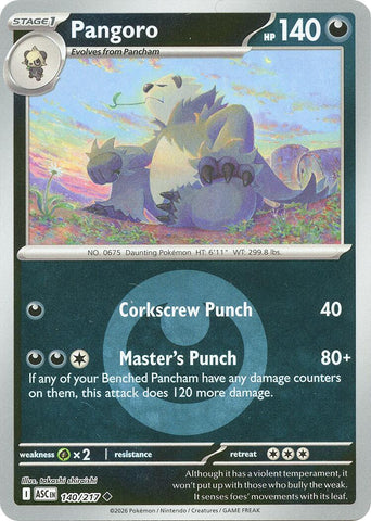 Pangoro (140/217) (Energy Symbol Pattern) [Mega Evolution: Ascended Heroes] - The Mythic Store | 24h Order Processing