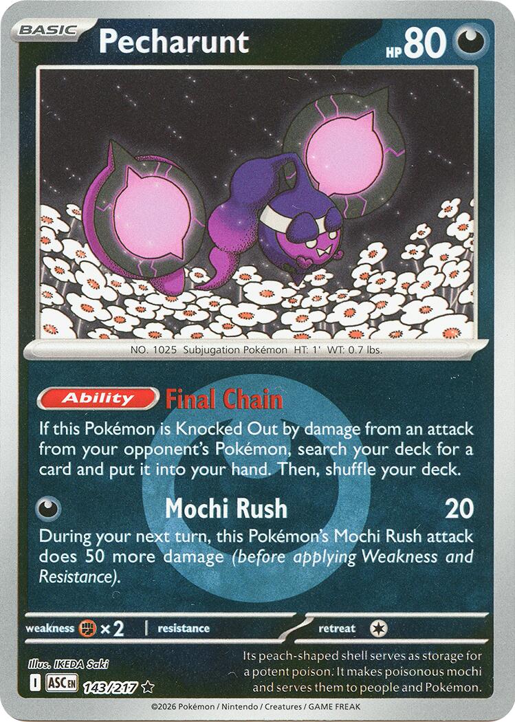 Pecharunt (143/217) (Energy Symbol Pattern) [Mega Evolution: Ascended Heroes] - The Mythic Store | 24h Order Processing