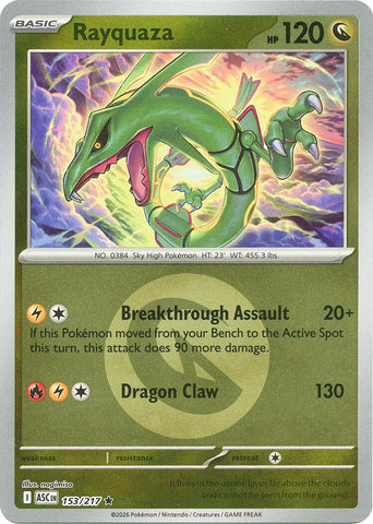 Rayquaza (153/217) (Energy Symbol Pattern) [Mega Evolution: Ascended Heroes] - The Mythic Store | 24h Order Processing