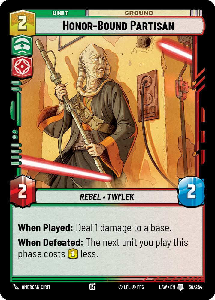 Honor-Bound Partisan (58/264) (58/264) [A Lawless Time] - The Mythic Store | 24h Order Processing