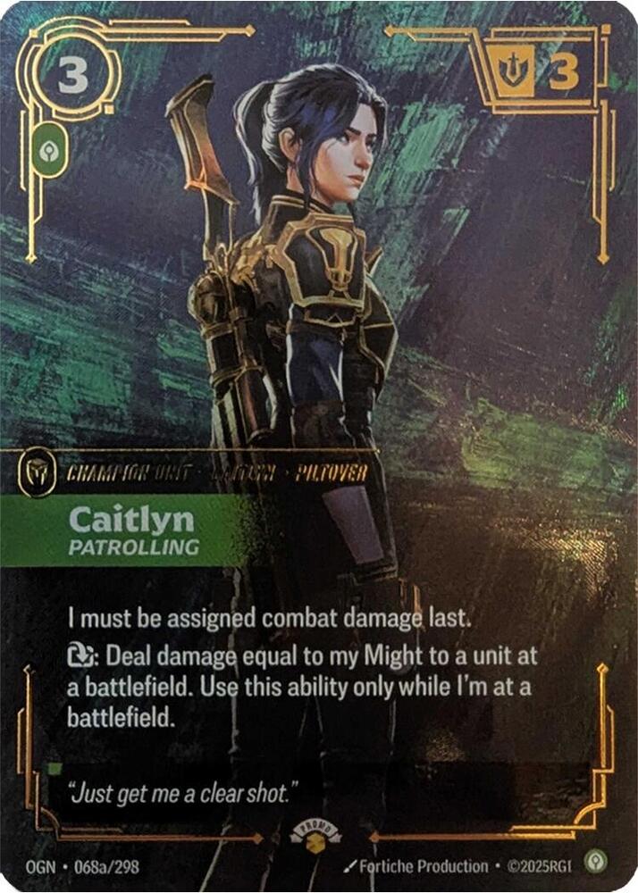 Caitlyn - Patrolling (068a/298) [Riftbound Promotional Cards] - The Mythic Store | 24h Order Processing