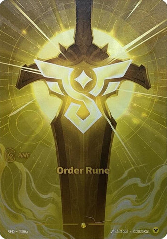 Order Rune (Alternate Art) (R06a) [Spiritforged] - The Mythic Store | 24h Order Processing