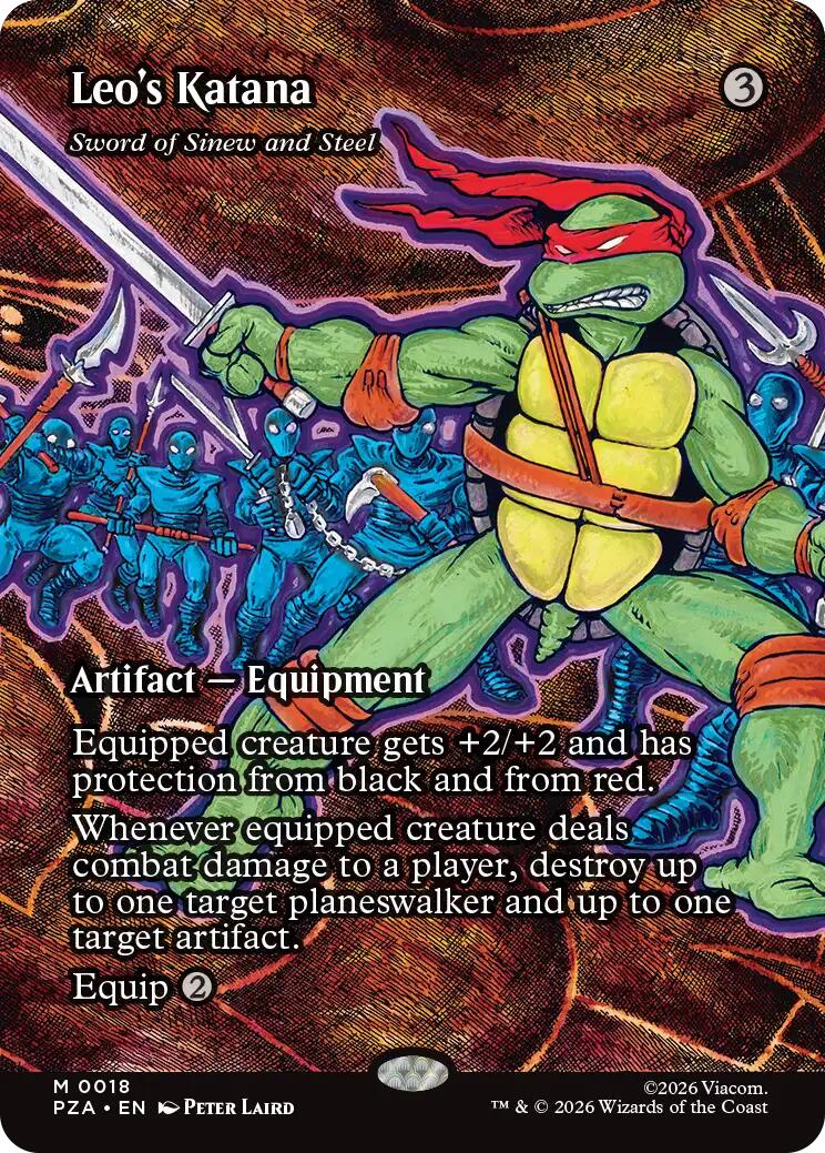 Leo's Katana - Sword of Sinew and Steel (Borderless) [Teenage Mutant Ninja Turtles Eternal-Legal] - The Mythic Store | 24h Order Processing