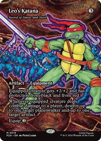 Leo's Katana - Sword of Sinew and Steel (Borderless) [Teenage Mutant Ninja Turtles Eternal-Legal] - The Mythic Store | 24h Order Processing