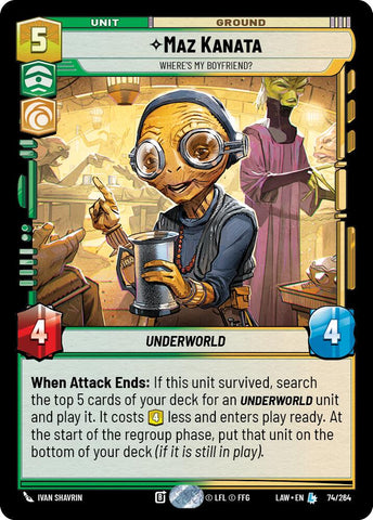 Maz Kanata - Where's My Boyfriend? (74/264) (74/264) [A Lawless Time] - The Mythic Store | 24h Order Processing