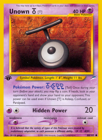 Unown [T] (88/105) [Neo Destiny 1st Edition] - The Mythic Store | 24h Order Processing