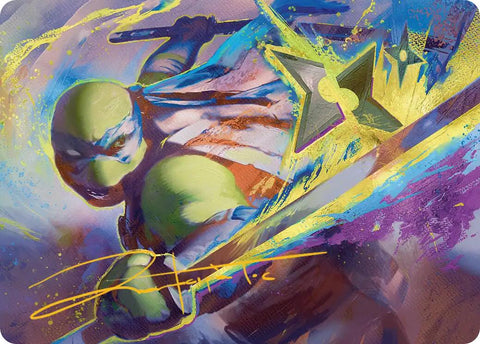 Leonardo's Technique Art Card (Gold-Stamped Signature) [Teenage Mutant Ninja Turtles Art Series] - The Mythic Store | 24h Order Processing