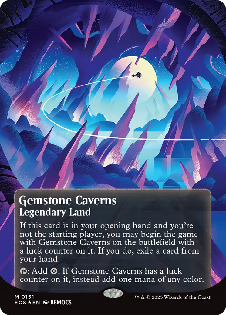 Gemstone Caverns (0151) (Borderless) (Galaxy Foil) [Edge of Eternities: Stellar Sights] - The Mythic Store | 24h Order Processing