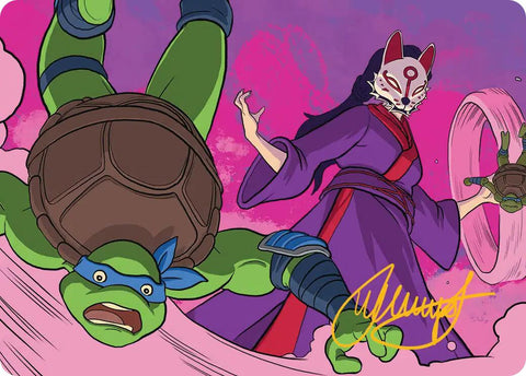 Kitsune's Technique Art Card (Gold-Stamped Signature) [Teenage Mutant Ninja Turtles Art Series] - The Mythic Store | 24h Order Processing