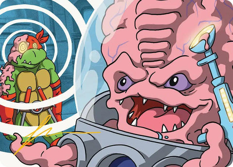 Krang, Master Mind Art Card (25/54) (Gold-Stamped Signature) [Teenage Mutant Ninja Turtles Art Series] - The Mythic Store | 24h Order Processing