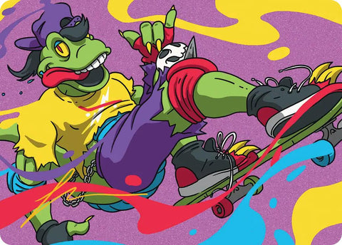 Mondo Gecko Art Card (Gold-Stamped Signature) [Teenage Mutant Ninja Turtles Art Series] - The Mythic Store | 24h Order Processing