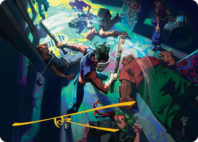 Pain 101 Art Card (Gold-Stamped Signature) [Teenage Mutant Ninja Turtles Art Series] - The Mythic Store | 24h Order Processing