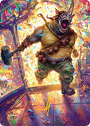 Rocksteady, Rowdy Rhino Art Card (Gold-Stamped Signature) [Teenage Mutant Ninja Turtles Art Series] - The Mythic Store | 24h Order Processing