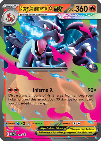 Mega Charizard X ex (029) [Mega Evolution Promo] - The Mythic Store | 24h Order Processing
