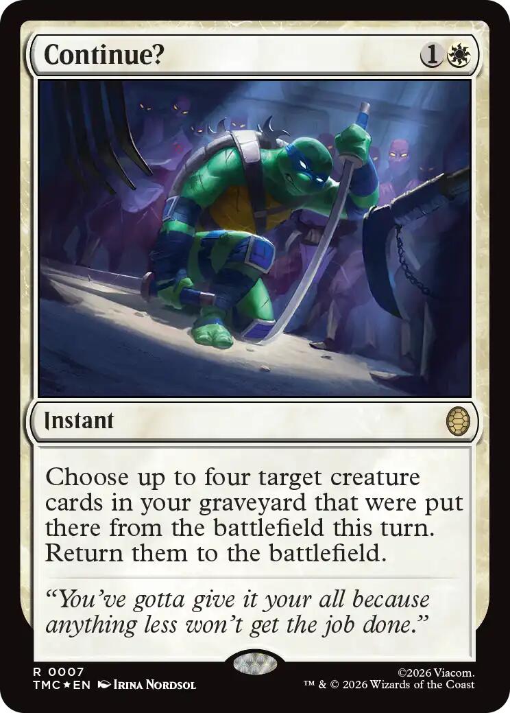 Continue? (Surge Foil) [Teenage Mutant Ninja Turtles Commander] - The Mythic Store | 24h Order Processing