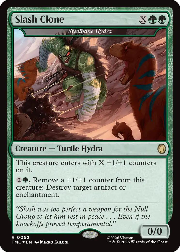 Slash Clone - Steelbane Hydra (Surge Foil) [Teenage Mutant Ninja Turtles Commander] - The Mythic Store | 24h Order Processing