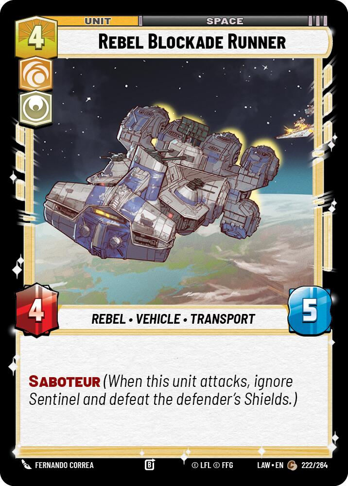 Rebel Blockade Runner (222/264) (222/264) [A Lawless Time] - The Mythic Store | 24h Order Processing