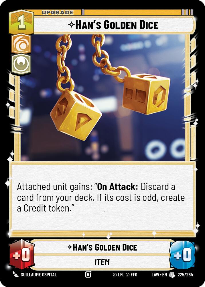 Han's Golden Dice (225/264) (225/264) [A Lawless Time] - The Mythic Store | 24h Order Processing