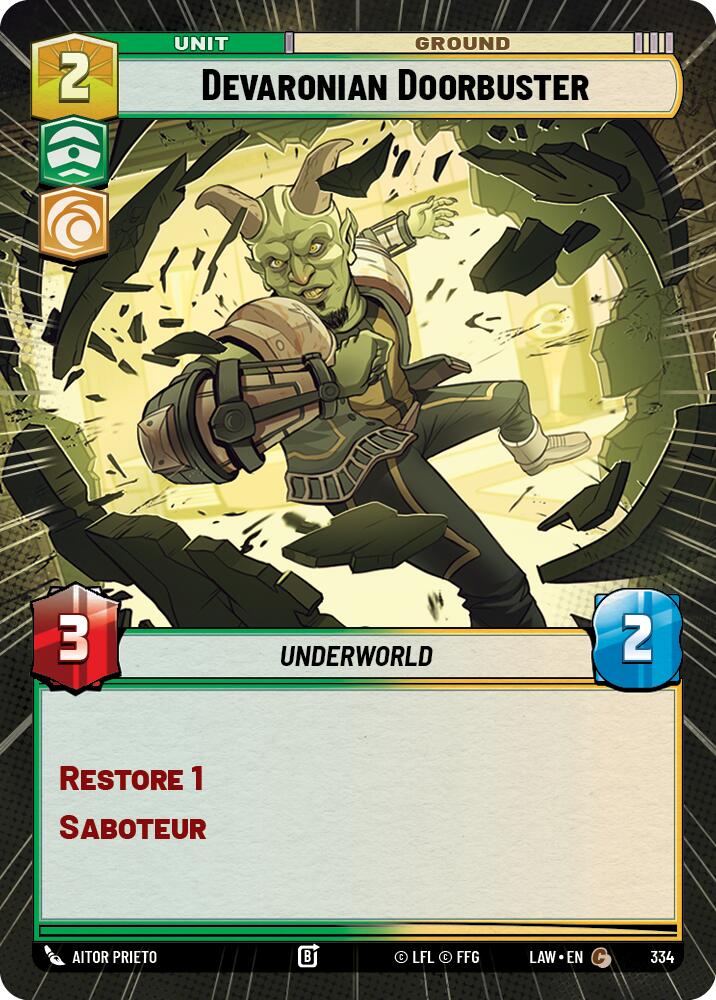 Devaronian Doorbuster (334) (Hyperspace) (334) [A Lawless Time] - The Mythic Store | 24h Order Processing