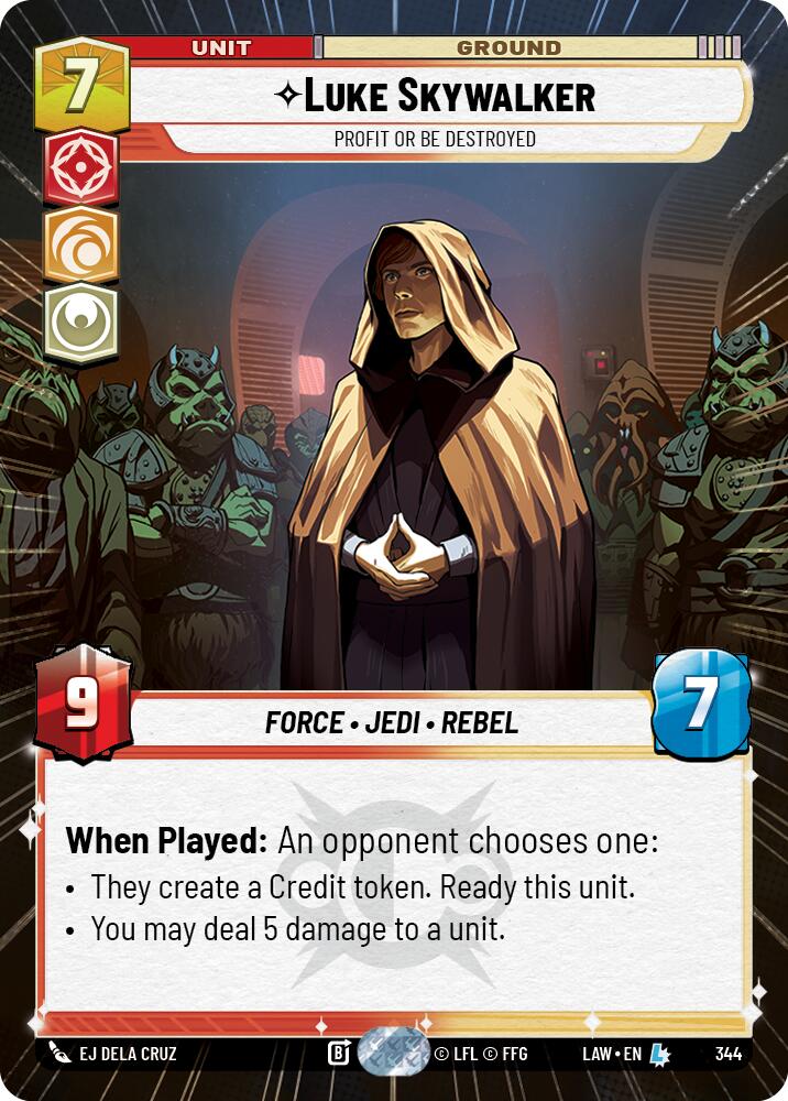 Luke Skywalker - Profit or Be Destroyed (344) (Hyperspace) (344) [A Lawless Time] - The Mythic Store | 24h Order Processing