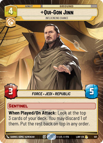 Qui-Gon Jinn - Influencing Chance (501) (Hyperspace) (501) [A Lawless Time] - The Mythic Store | 24h Order Processing