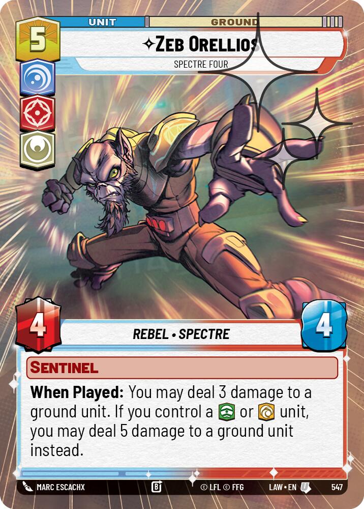 Zeb Orellios - Spectre Four (547) (Hyperspace Foil) (547) [A Lawless Time] - The Mythic Store | 24h Order Processing