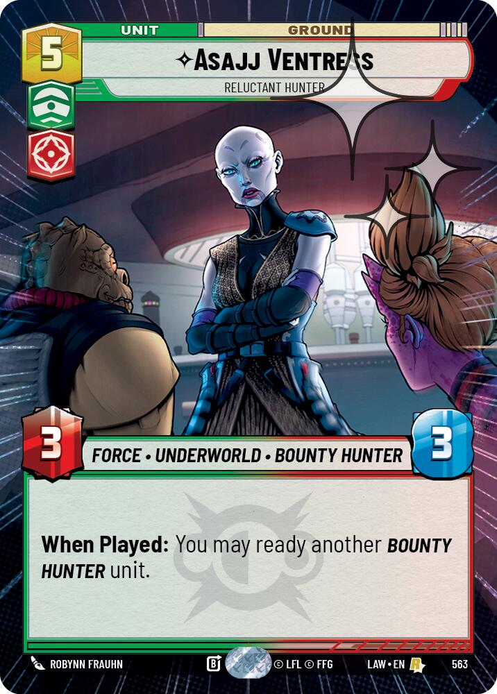 Asajj Ventress - Reluctant Hunter (563) (Hyperspace Foil) (563) [A Lawless Time] - The Mythic Store | 24h Order Processing
