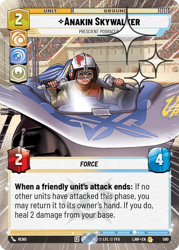 Anakin Skywalker - Prescient Podracer (590) (Hyperspace Foil) (590) [A Lawless Time] - The Mythic Store | 24h Order Processing