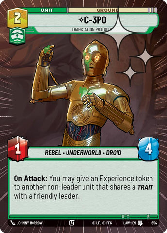 C-3PO - Translation Protocol (654) (Hyperspace Foil) (654) [A Lawless Time] - The Mythic Store | 24h Order Processing