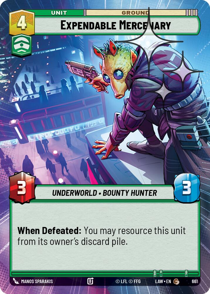 Expendable Mercenary (661) (Hyperspace Foil) (661) [A Lawless Time] - The Mythic Store | 24h Order Processing