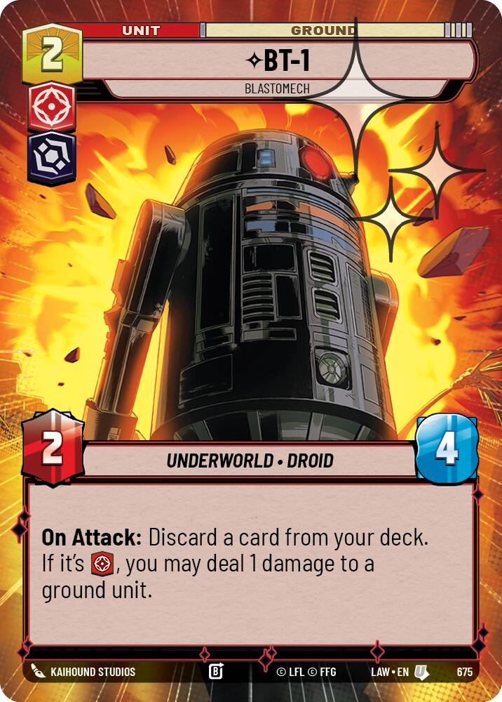 BT-1 - Blastomech (675) (Hyperspace Foil) (675) [A Lawless Time] - The Mythic Store | 24h Order Processing