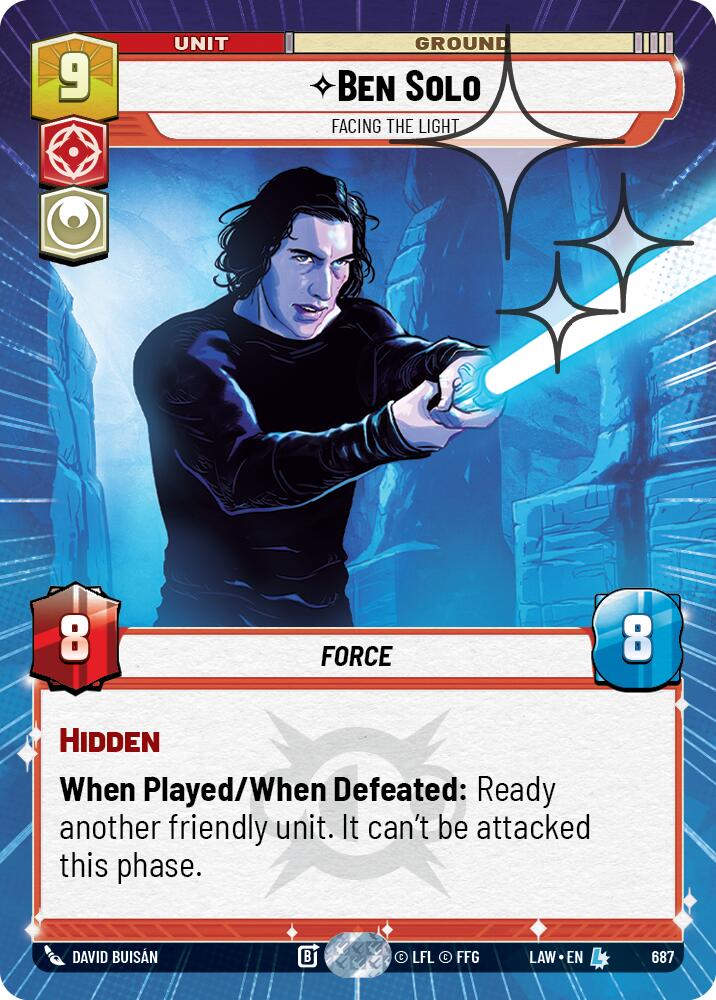Ben Solo - Facing the Light (687) (Hyperspace Foil) (687) [A Lawless Time] - The Mythic Store | 24h Order Processing