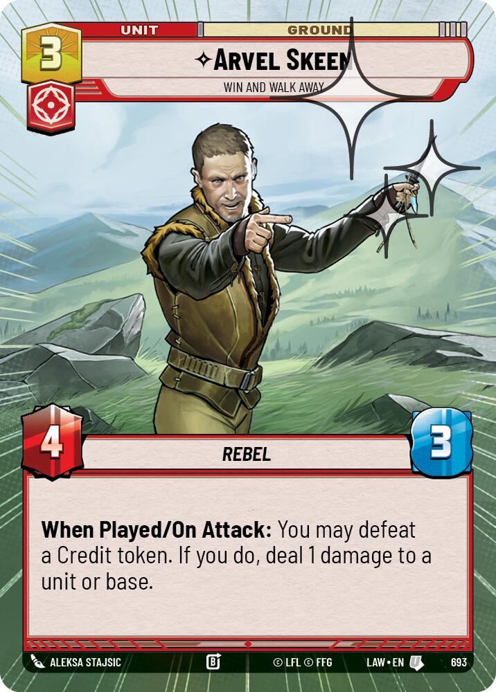 Arvel Skeen - Win and Walk Away (693) (Hyperspace Foil) (693) [A Lawless Time] - The Mythic Store | 24h Order Processing