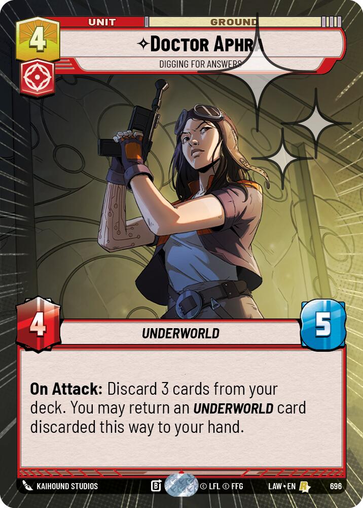 Doctor Aphra - Digging for Answers (696) (Hyperspace Foil) (696) [A Lawless Time] - The Mythic Store | 24h Order Processing